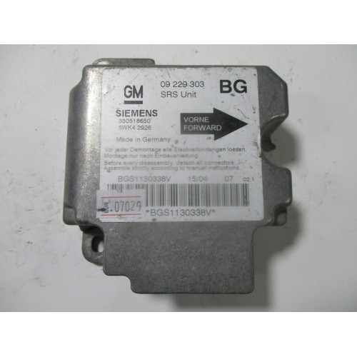 Opel Zafira A Airbag Beyni 09229303 5WK42926 BG