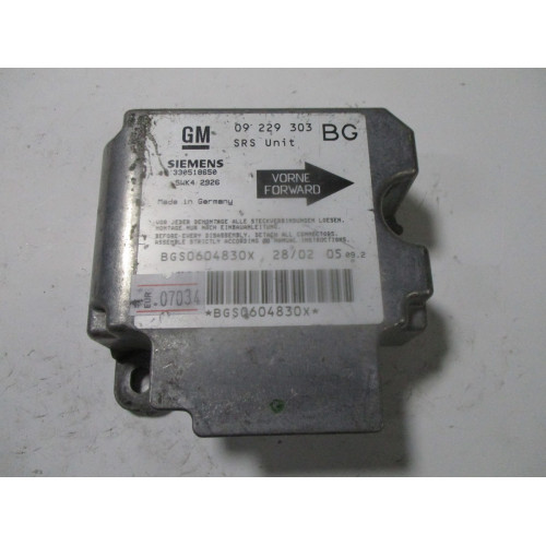 Opel Zafira A Airbag Beyni 09229303 5WK42926 BG