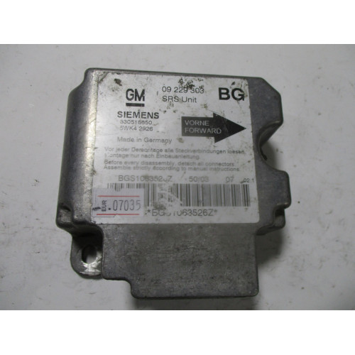 Opel Zafira A Airbag Beyni 09229303 5WK42926 BG