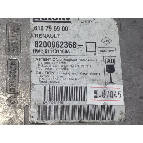 Renault Clio 3 Airbag Beyni 8200962368 610795900