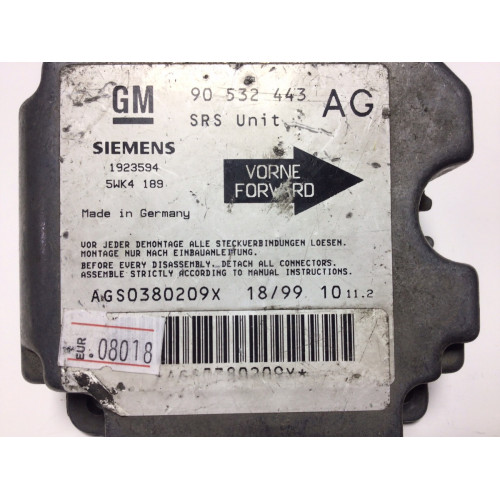 Opel Corsa B Airbag Beyni 90532443 5WK4189 AG