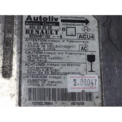Renault Megane Airbag Beyni 8200481132B 604539000
