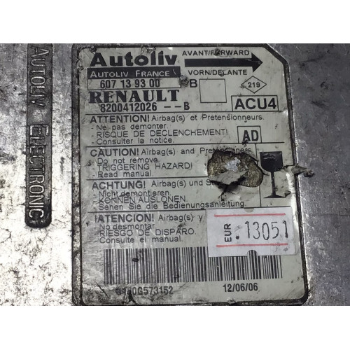 Renault Laguna Megane Airbag Beyni 8200412026B 607139300