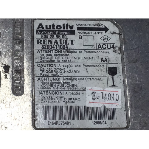 Renault Megane 2 Airbag Beyni 8200411004 604289600