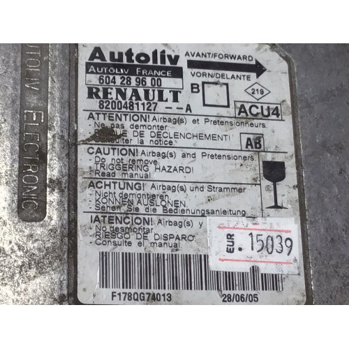 Renault Megane 2 Airbag Beyni 8200481127A 604289600