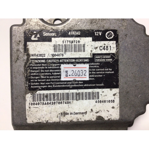 Fiat Multipla Airbag Beyni 51759726 5WK43622