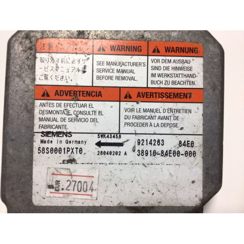 Opel Agila Suzuki Wagon Airbag Beyni 38910-84E00-000 5WK43458 