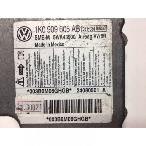 Volkswagen Golf Jetta Airbag Beyni 1K0909605AB İNDEX5