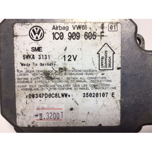 Volkswagen Golf Airbag Beyni 1C0909605F 5WK43131 INDEX01