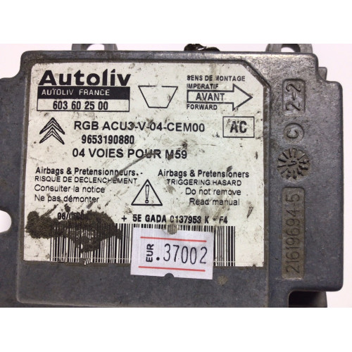 Citroen Berlingo Airbag Beyni 607142800 9653190880