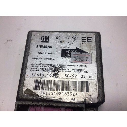Opel Corsa B Airbag Beyni 09114585 5WK41140B EE