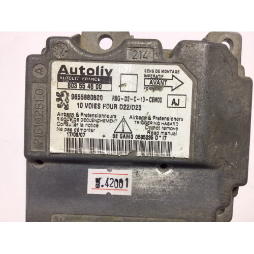 Peugeot 407 Airbag Beyni 603554600 9655880880