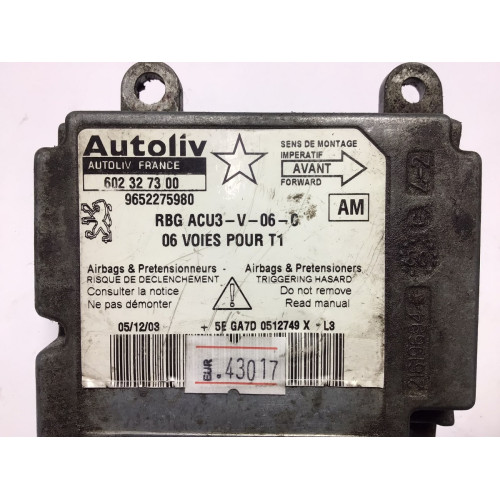 Peugeot 206 Airbag Beyni 602327300 9652275980