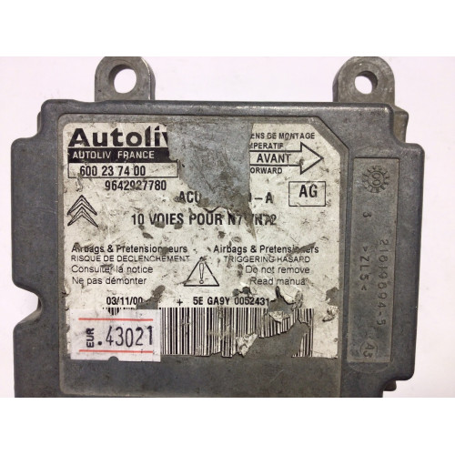 Citroen Xsara Airbag Beyni 9642927780 600237400