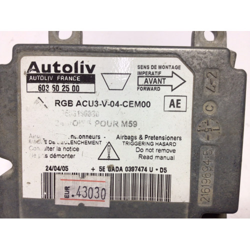 Citroen Berlingo Airbag Beyni 603602500 9653190880