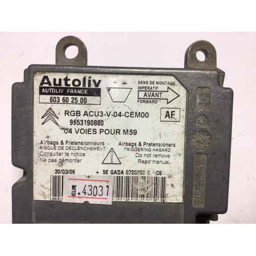 Citroen Berlingo Airbag Beyni 603602500 9653190880