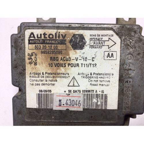 Peugeot 206 Airbag Beyni 9658285080 603201200