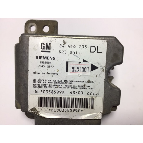 Opel Astra G Airbag Beyni 24416703 5WK42977 DL
