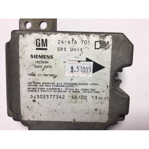 Opel Vectra B Airbag Beyni 24416701 5WK42975 DJ 