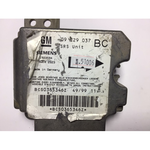Opel Astra G Airbag Beyni 09229037 1923594 5WK42923