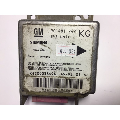 Opel Corsa B Airbag Beyni 90481747 5WK4088