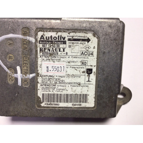 Renault Laguna Megane Airbag Beyni 8200412026 607139300