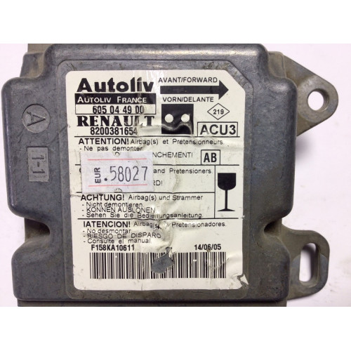 Renault Megane Airbag Beyni 605044900 8200381654