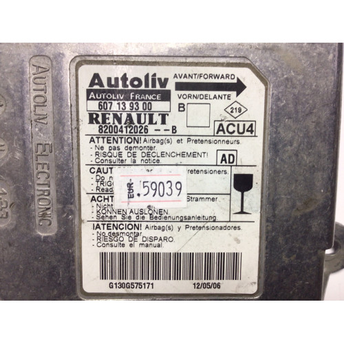 Renault Laguna Megane Airbag Beyni 8200412026 607139300