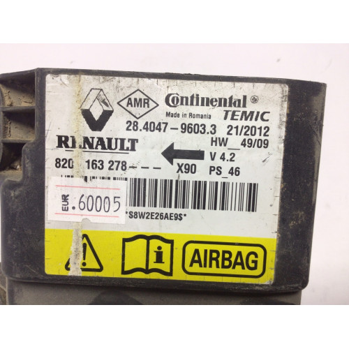Renault Sandero Airbag Beyni 8201163278 28.4047-9603.3 