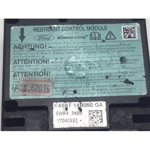 Ford Fiesta Airbag Beyni 4S6T14B056GA 5WK43486 17040333