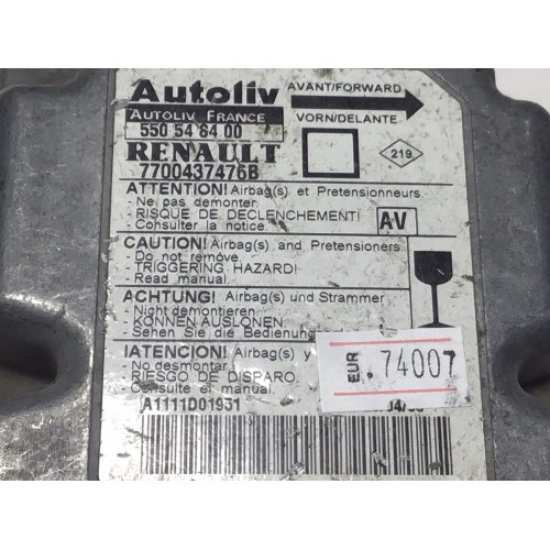 Renault Megane Airbag Beyni 7700437476B 550548400