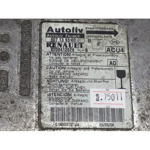Renault Laguna Megane Airbag Beyni 8200412026B 607139300