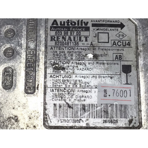 Renault Scenıc 2 Airbag Beyni 603989700 8200481136A
