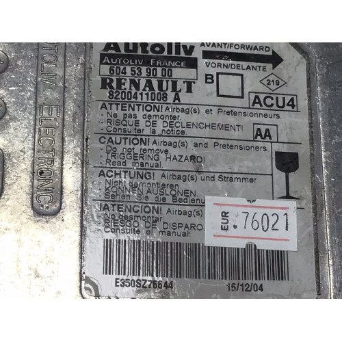 Renault Megane Airbag Beyni 8200411008A 604539000