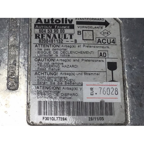 Renault Megane Airbag Beyni 8200481132B 604539000