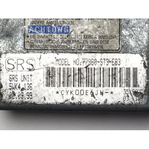 Honda Civic Airbag Beyni 77960-ST3-E83 5WK4136