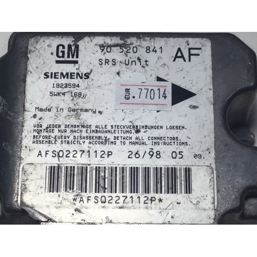 Opel Astra G Airbag Beyni 90520841 5WK4168 AF