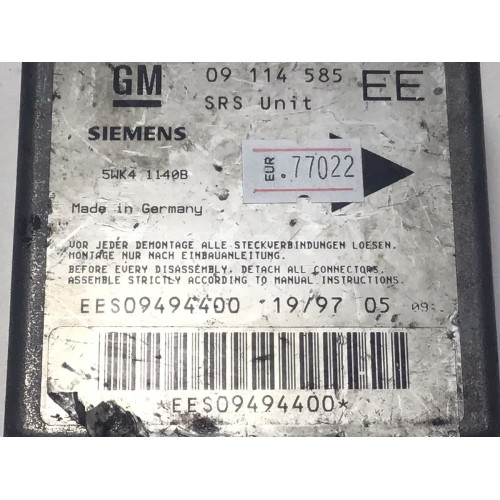 Opel Corsa B Airbag Beyni 09114585 5WK41140B EE