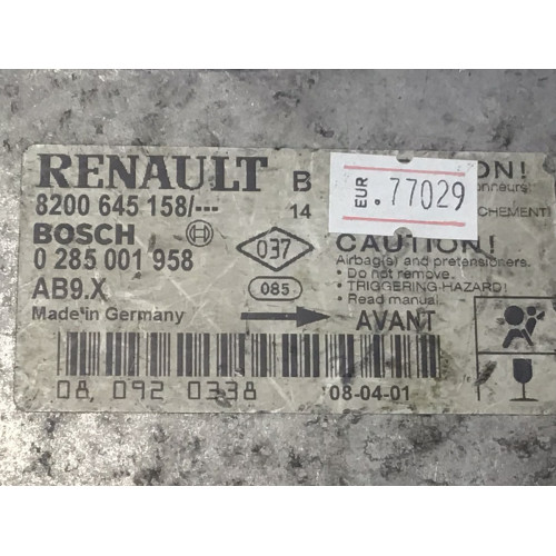 Renault Clio 3 Airbag Beyni 0285001958 8200645158