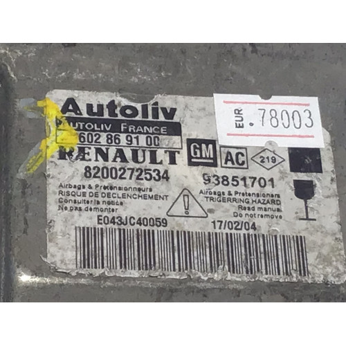 Renault Trafic Opel Vivaro Airbag Beyni 602869100 8200272534 93851701