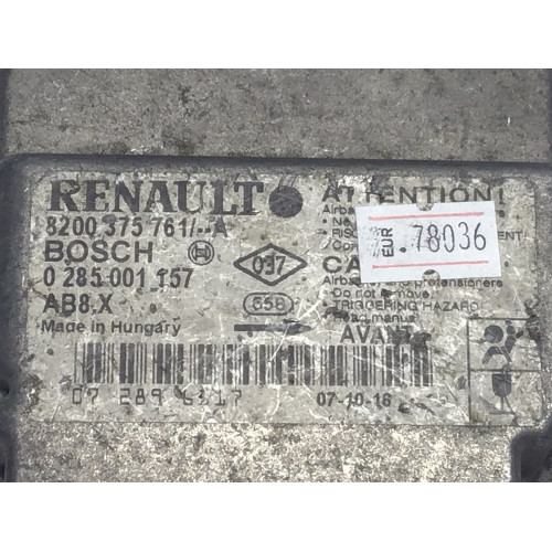 Renault Clio 2 Airbag Beyni 0285001157 8200375761 