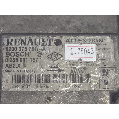 Renault Clio 2 Airbag Beyni 0285001157 8200375761 