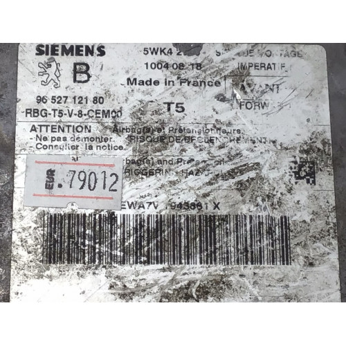 Peugeot 307 Airbag Beyni 9652712180 5WK42908