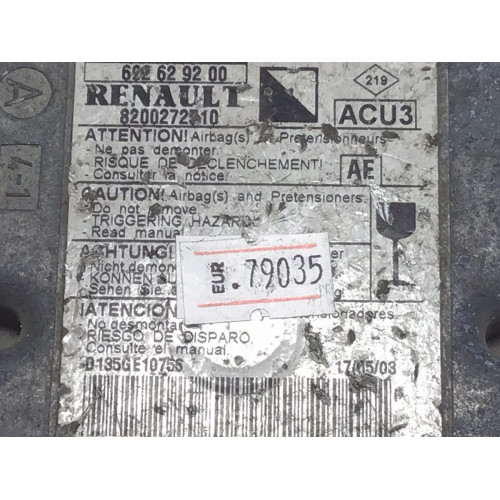 Renault Kangoo Airbag Beyni 602629200 8200272510