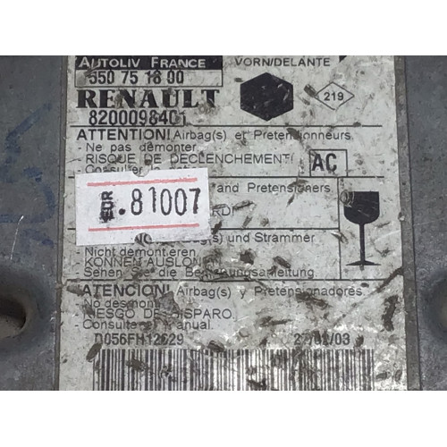 Renault Kangoo Airbag Beyni 8200098401 550751800