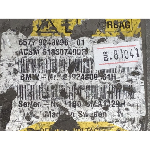 BMW 5 F10 F11 Airbag Beyni 65779248096-01