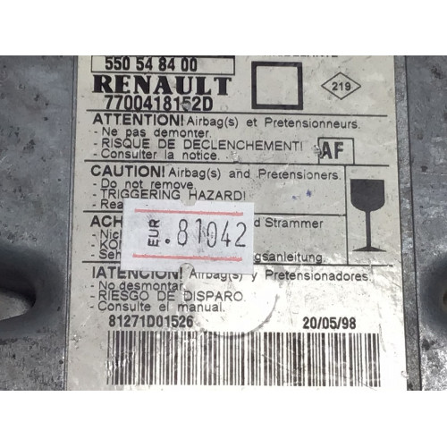Renault Megane Airbag Beyni 7700418152D 550548400