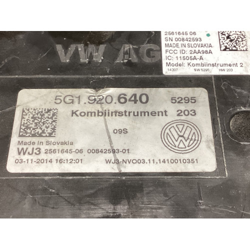 Volkswagen Golf 7 Kilometre Saati Gösterge Paneli 5G1920640