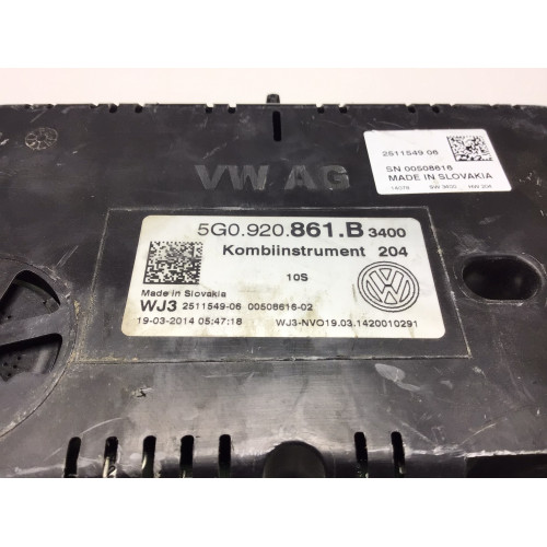 Z Volkswagen Golf 7 Kilometre Saati Gösterge Paneli 5G0920861B