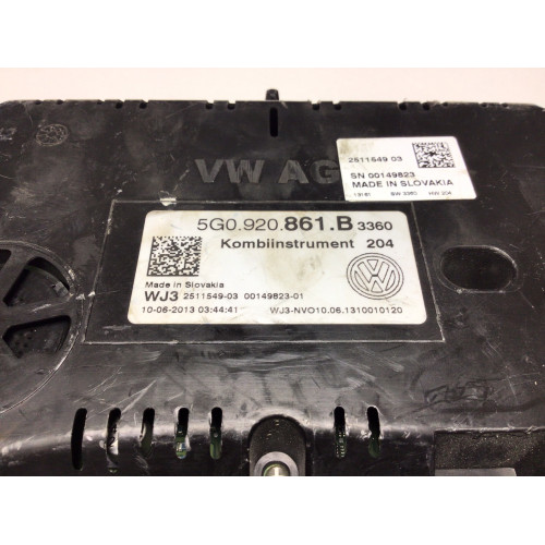 Z Volkswagen Golf 7 Kilometre Saati Gösterge Paneli 5G0920861B